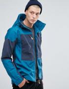 Fjallraven Keb Pocket Jacket In Teal & Navy - Navy