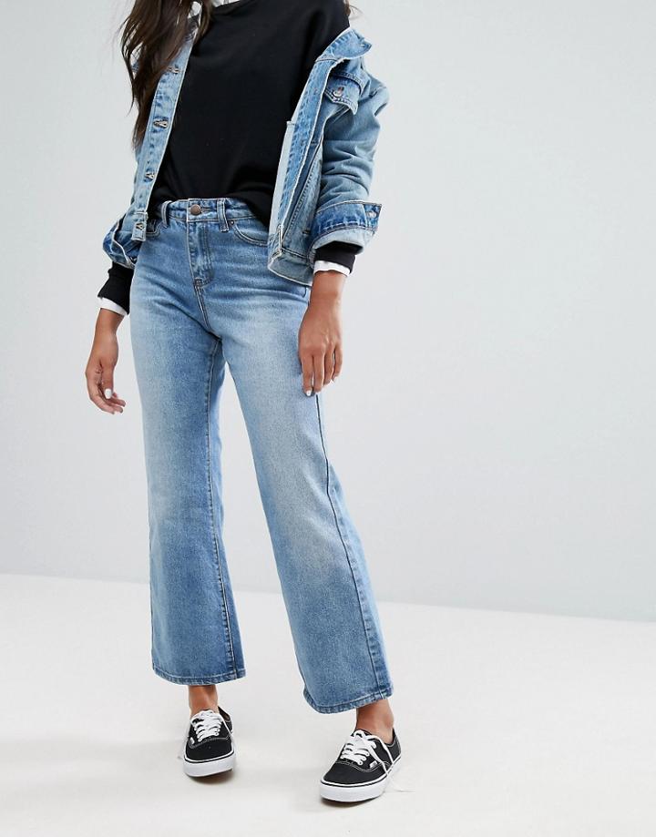 Liquor & Poker Wide Leg Jean In Rigid Denim - Blue