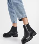 Rule London Wide Fit Leather Chunky Chelsea Boots In Black