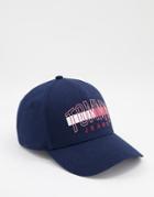 Tommy Jeans Cap With Large Logo In Navy