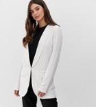 Y.a.s Tall Liva Pinstripe Tailored Two-piece Blazer - White