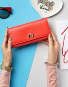 Ted Baker Curved Bow Fold Matinee Wallet - Orange