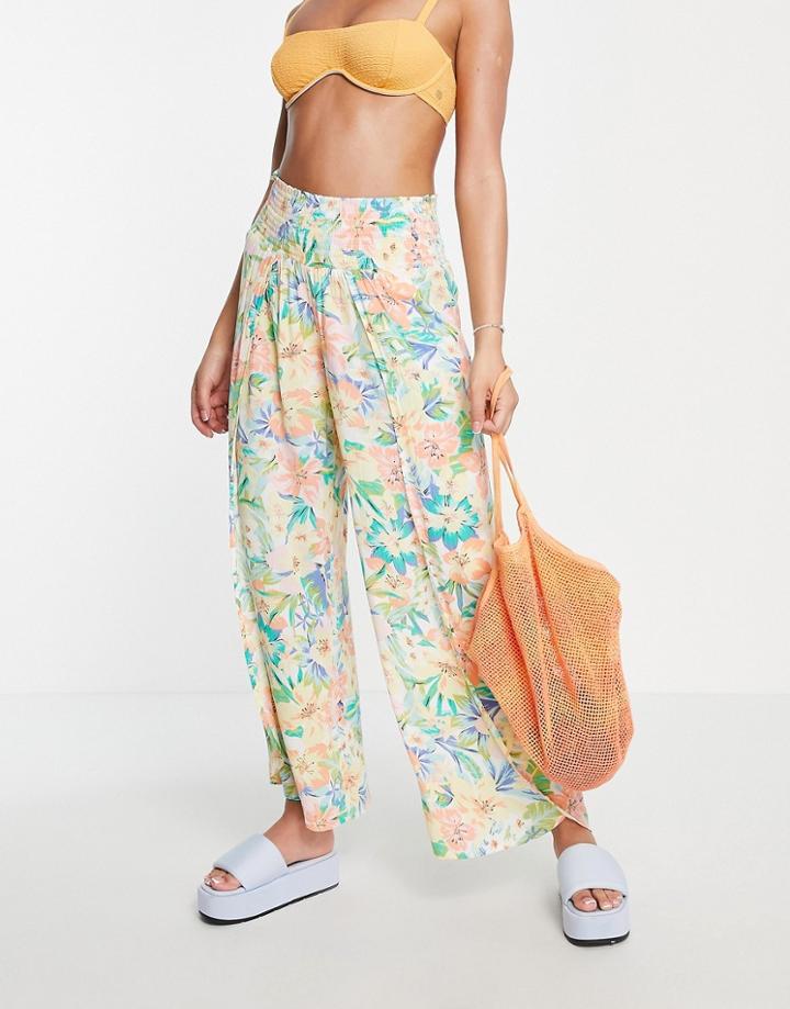 Billabong Wandering Soul Beach Pants In Multi Floral Print
