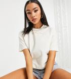 Puma Repeat Cat Logo Crop T-shirt In Beige - Exclusive To Asos-neutral