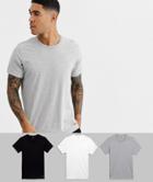 Calvin Klein 3 Pack Crew Neck T-shirts In Multi