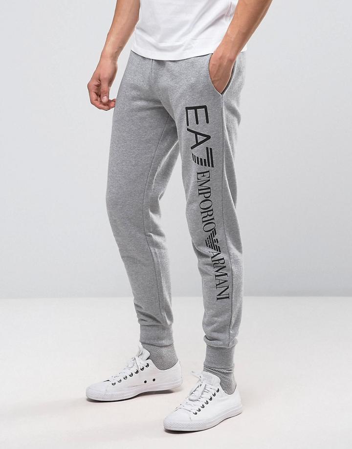Emporio Armani Ea7 Joggers With Side Logo In Gray - Gray