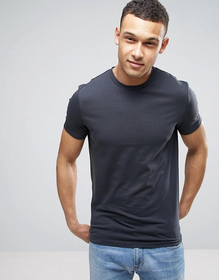 Asos Crew Neck T-shirt In Blue - Blue
