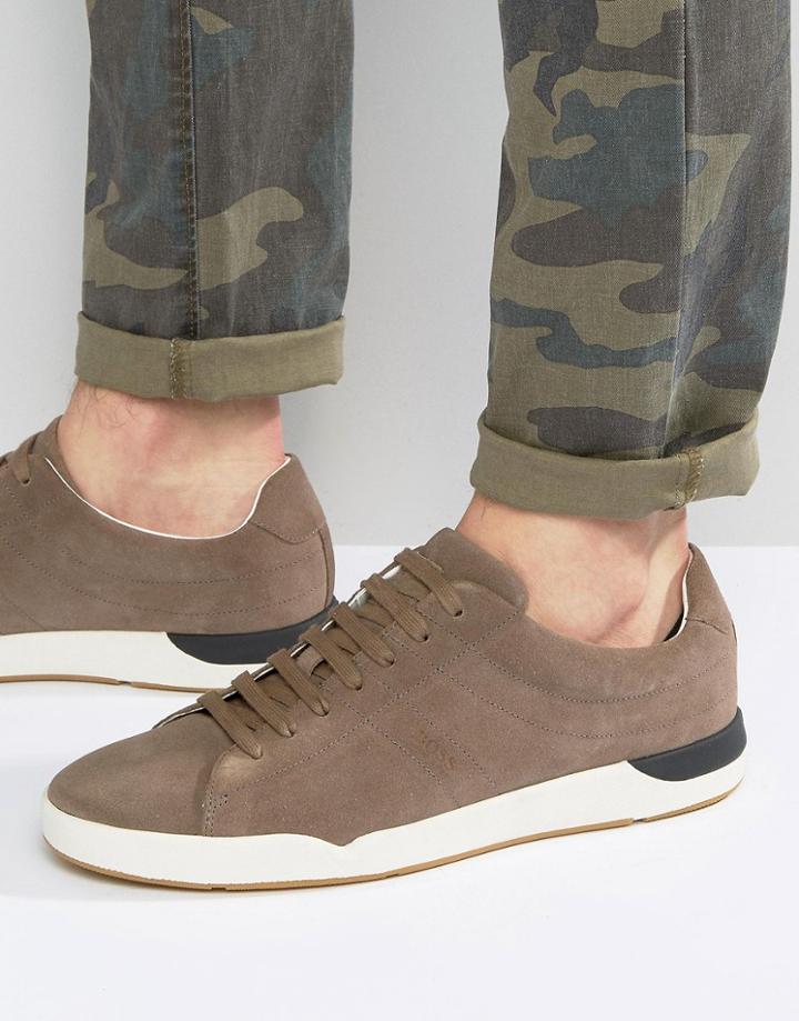 Boss Orange Suede Sneakers - Beige