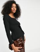 Closet London Square Neck Top In Black - Part Of A Set