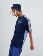 Adidas Originals T-shirt With Back Print In Navy Dh5058 - Navy