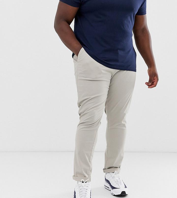 Asos Design Plus Skinny Chinos In Beige - Beige