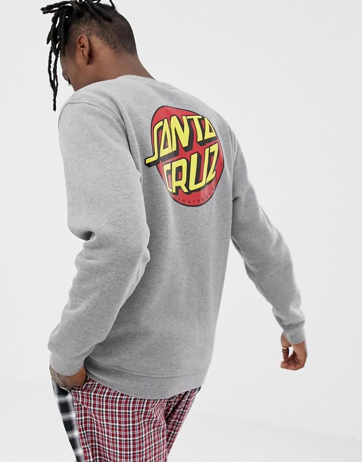 Santa Cruz Fish Eye Dot Sweatshirt In Gray - Gray