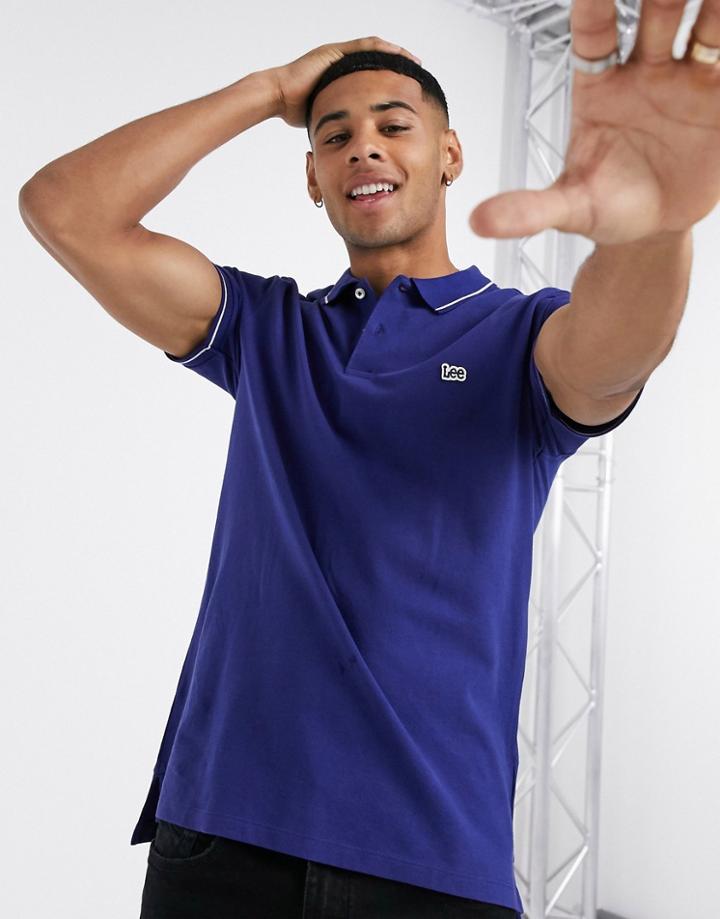 Lee Pique Polo Shirt-blue