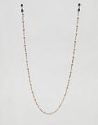 Asos Design Cross Sunglasses Chain In Gold - Gold