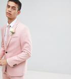 Noak Skinny Wedding Suit Jacket - Pink