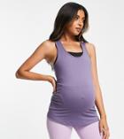 Asos 4505 Maternity Yoga Tank Top-purple