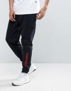 Wasted Paris Joggers With Embroidered Logo In Slim Fit - Black