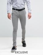 Heart & Dagger Super Skinny Gingham Check Pant - Brown