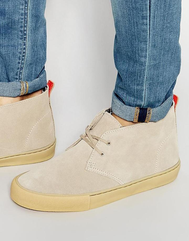 Clarks Original Desert Vulc Suede Boots - Beige