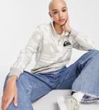 Quiksilver Polar Logo Aztec 1/4 Zip Fleece In Beige Exclusive At Asos-neutral