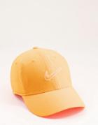Nike H86 Embroidered Swoosh Cap In Orange