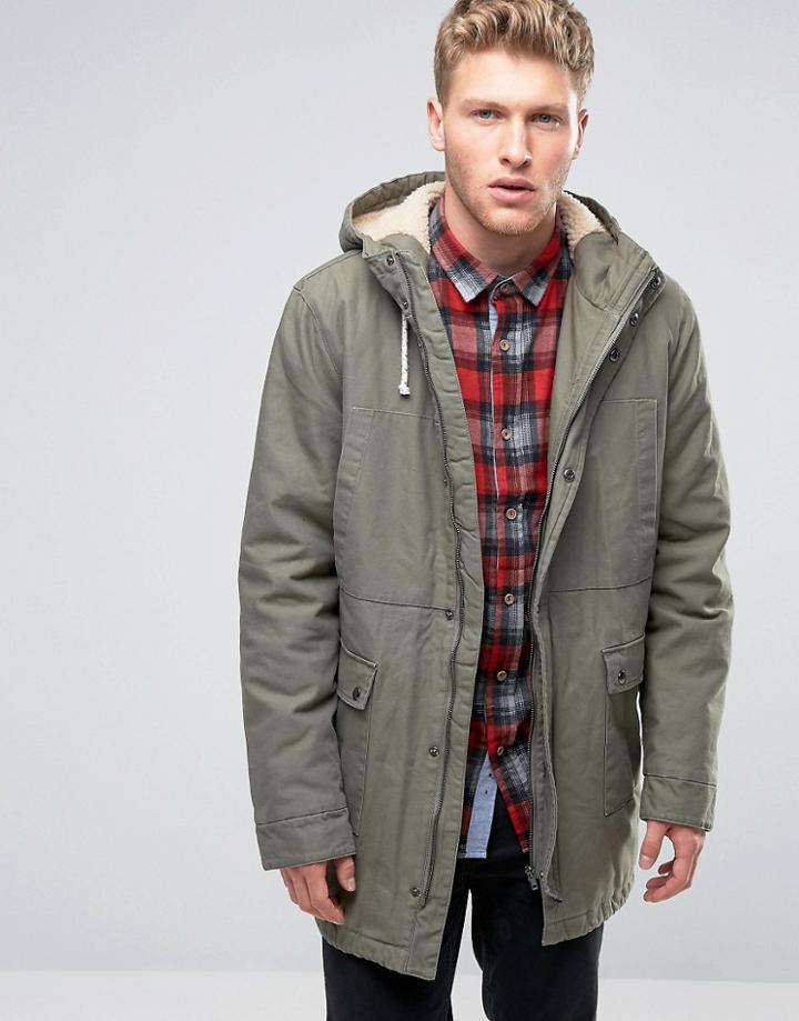 Another Influence Hooded Parka Jacket - Green