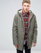 Another Influence Hooded Parka Jacket - Green