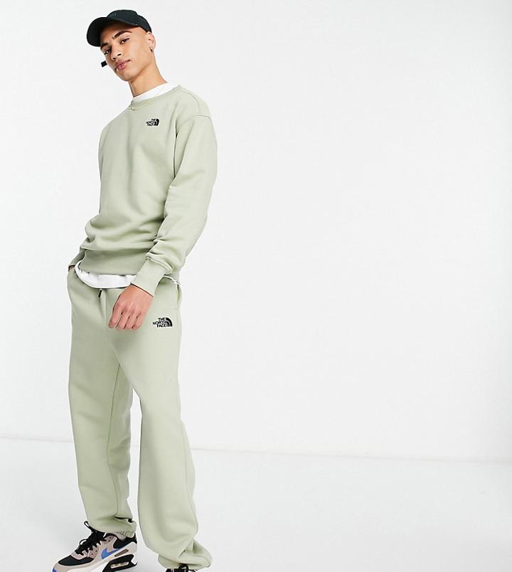 The North Face Oversized Essential Sweatpants In Green Exclusive At Asos