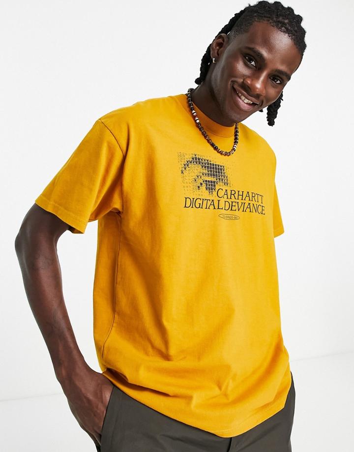 Carhartt Wip Digital Deviance T-shirt In Yellow