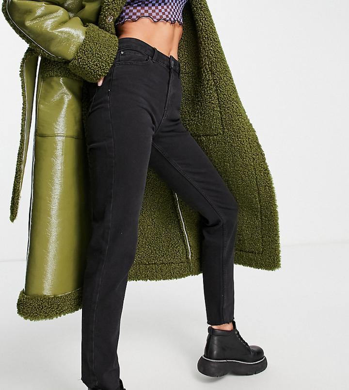 Only Tall Emily Straight Leg Jeans In Black