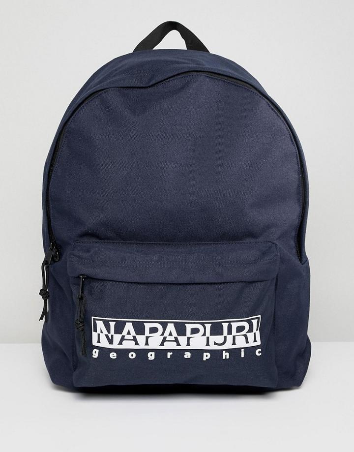 Napapijri Hala Logo Backpack With Taping In Navy Tribe Pack - Navy
