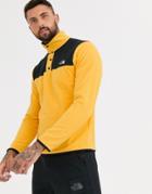 The North Face Tka Glacier Snap-neck Pullover Fleece In Yellow