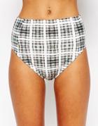 Evil Twin Check High Waisted Bikini Bottoms