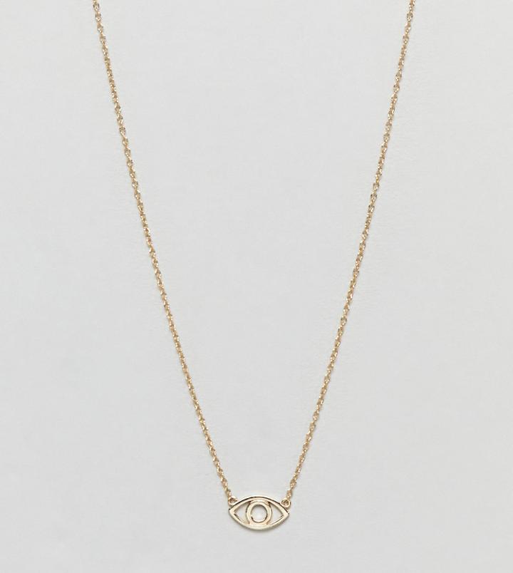 Shashi Sterling Silver 18k Gold Plated Evil Eye Pendant Necklace - Gold