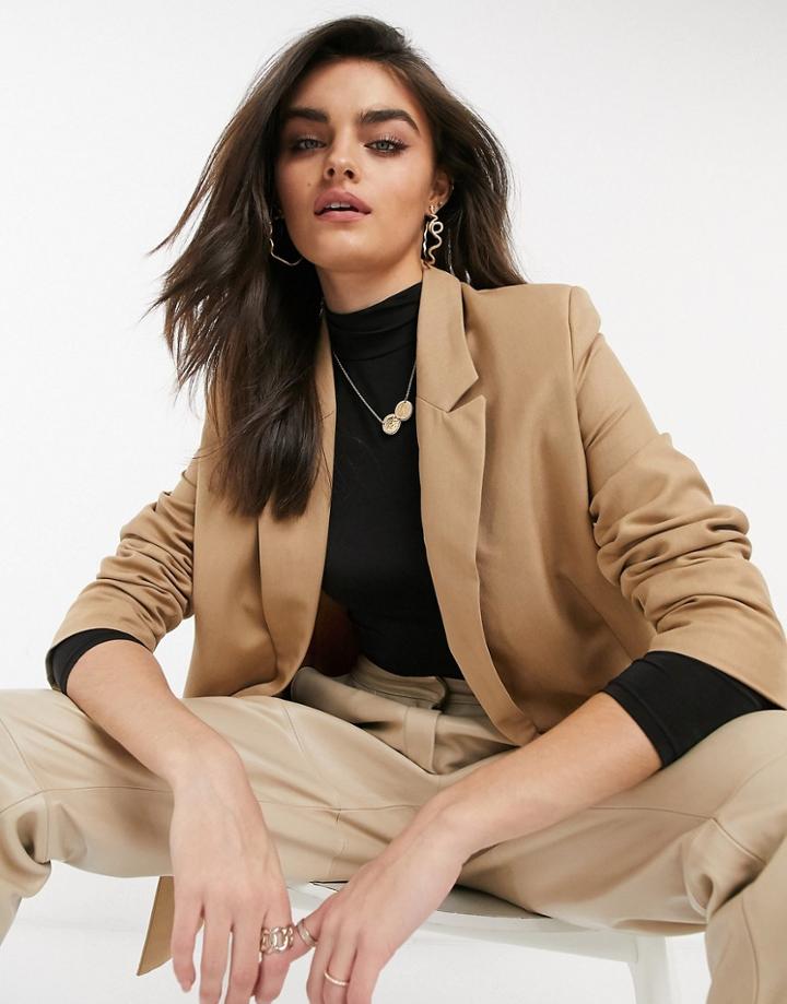 Asos Design Perfect Blazer In Camel-neutral