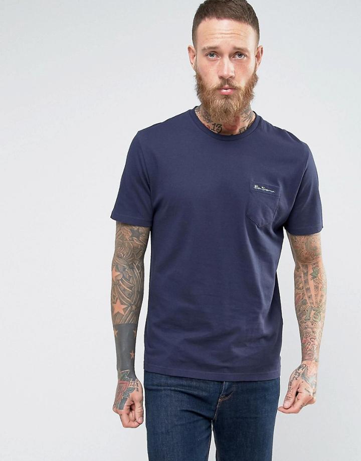 Ben Sherman Plain Pocket T-shirt - Navy