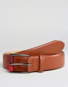 Ted Baker Belt In Leather With Buckle Detail - Tan