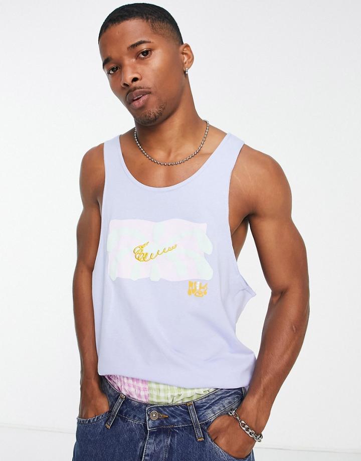 Nike Spring Break Graphic Logo Tank Top In Lilac-purple