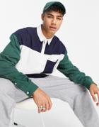Asos Design 90s Oversized Color Block Rugby Shirt-multi