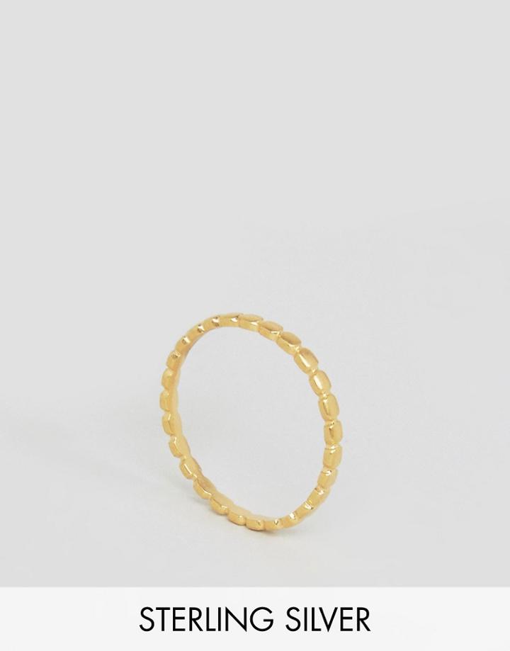 Dogeared Gold Plated Circle Thin Multi Circle Ring - Gold
