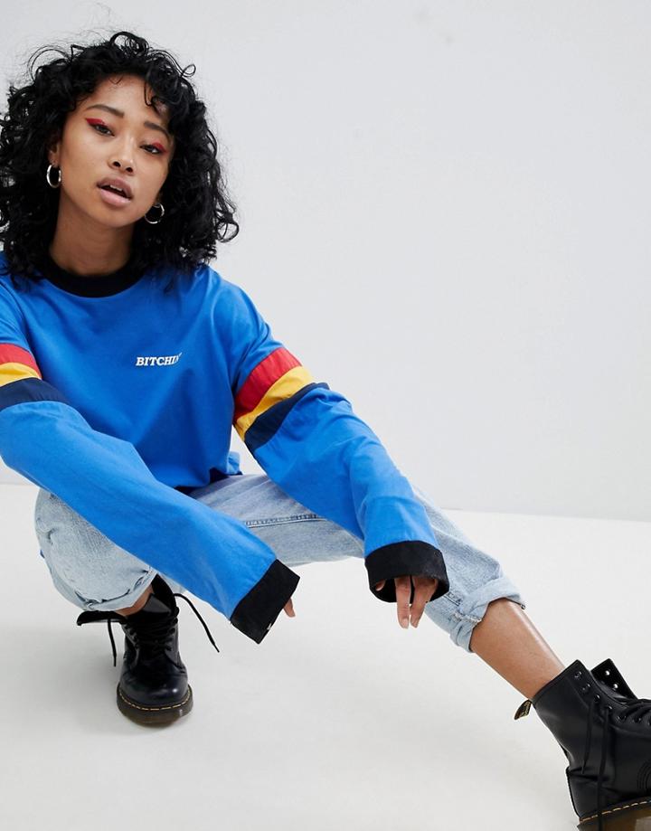 The Ragged Priest Bitchin' Long Sleeve T-shirt - Blue