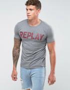 Replay Logo T-shirt - Gray