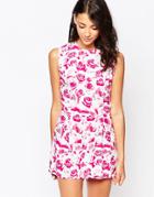 Motel Lomas Sleeveless Romper In Monorose Pink - Pink