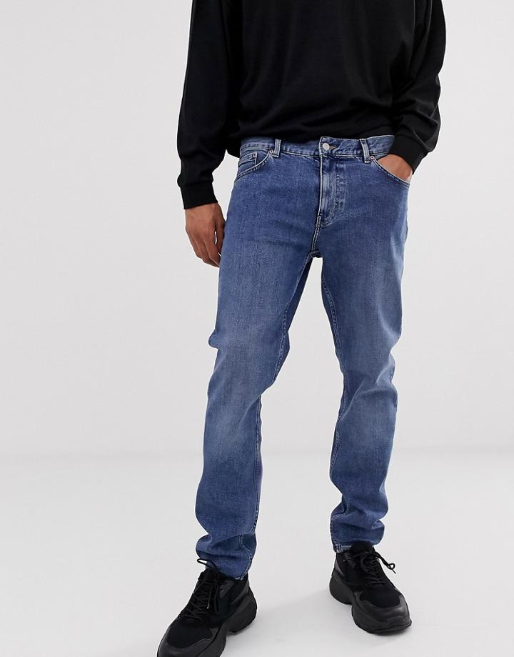 Weekday Sunday Relaxed Tapered Comfort Fit Jeans In Blue - Blue