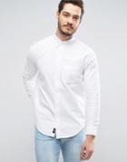 Abercrombie & Fitch Oxford Shirt Muscle Slim Fit One Pocket In White - White