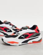 Puma Rs-fast Sneakers In White Black And Red