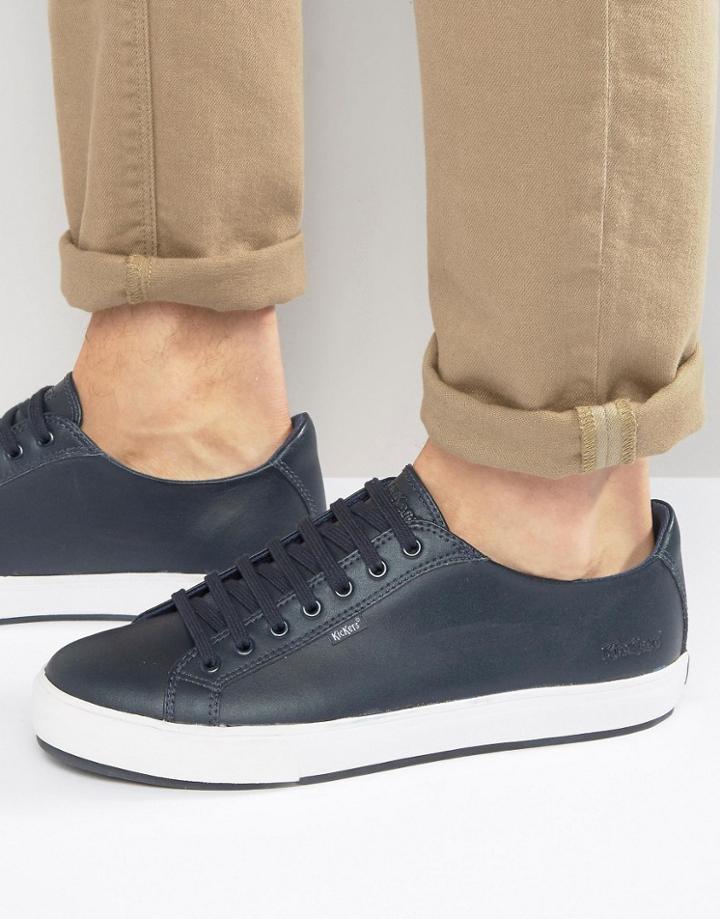 Kickers Tovni Lacer Leather Sneakers - Navy