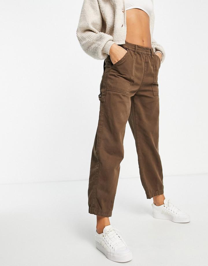 Stradivarius Cargo Pants In Brown