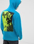 Collusion Hoodie With Back Print In Blue - Blue