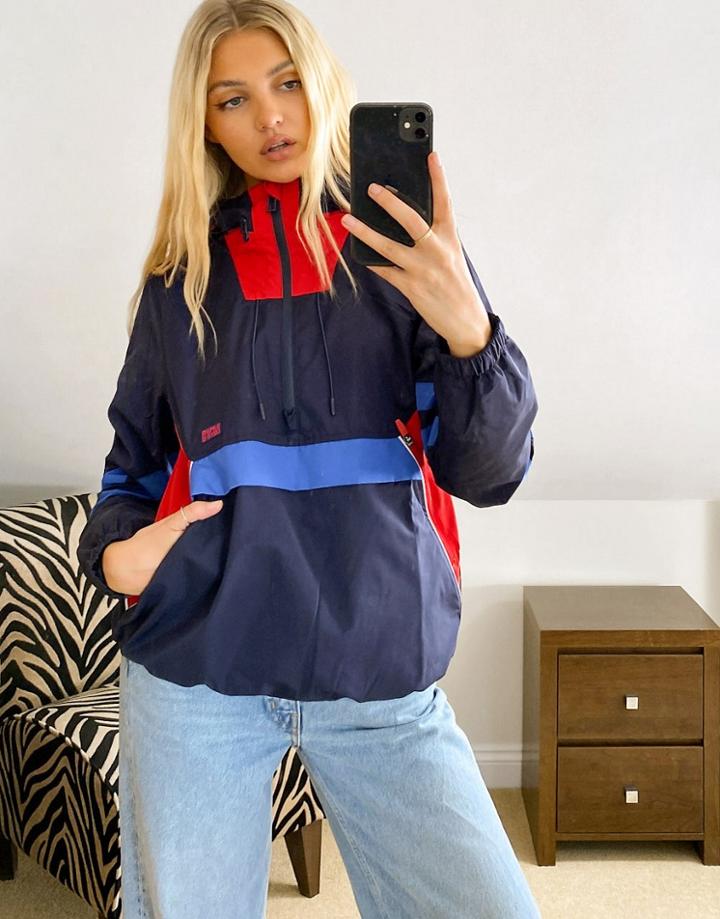 Superdry Jared Sporty Color Block Jacket In Navy-blues